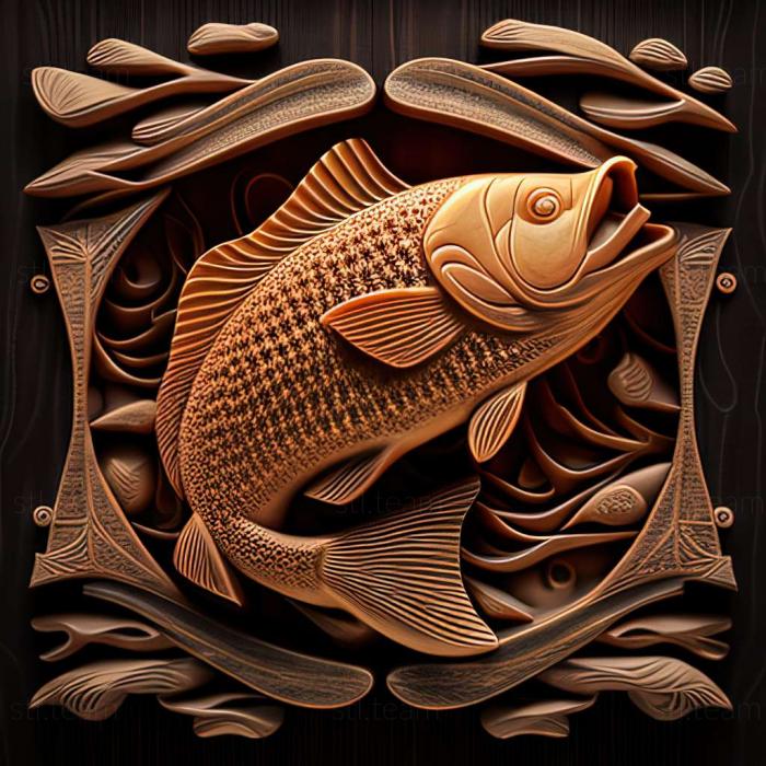 3D model Two tone labeo fish (STL)